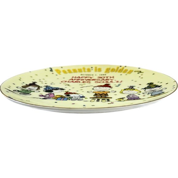 Peanuts is Golden 2000 Happy 50th Anniversary Charles Schulz! 9 in Plate - Picture 3 of 4